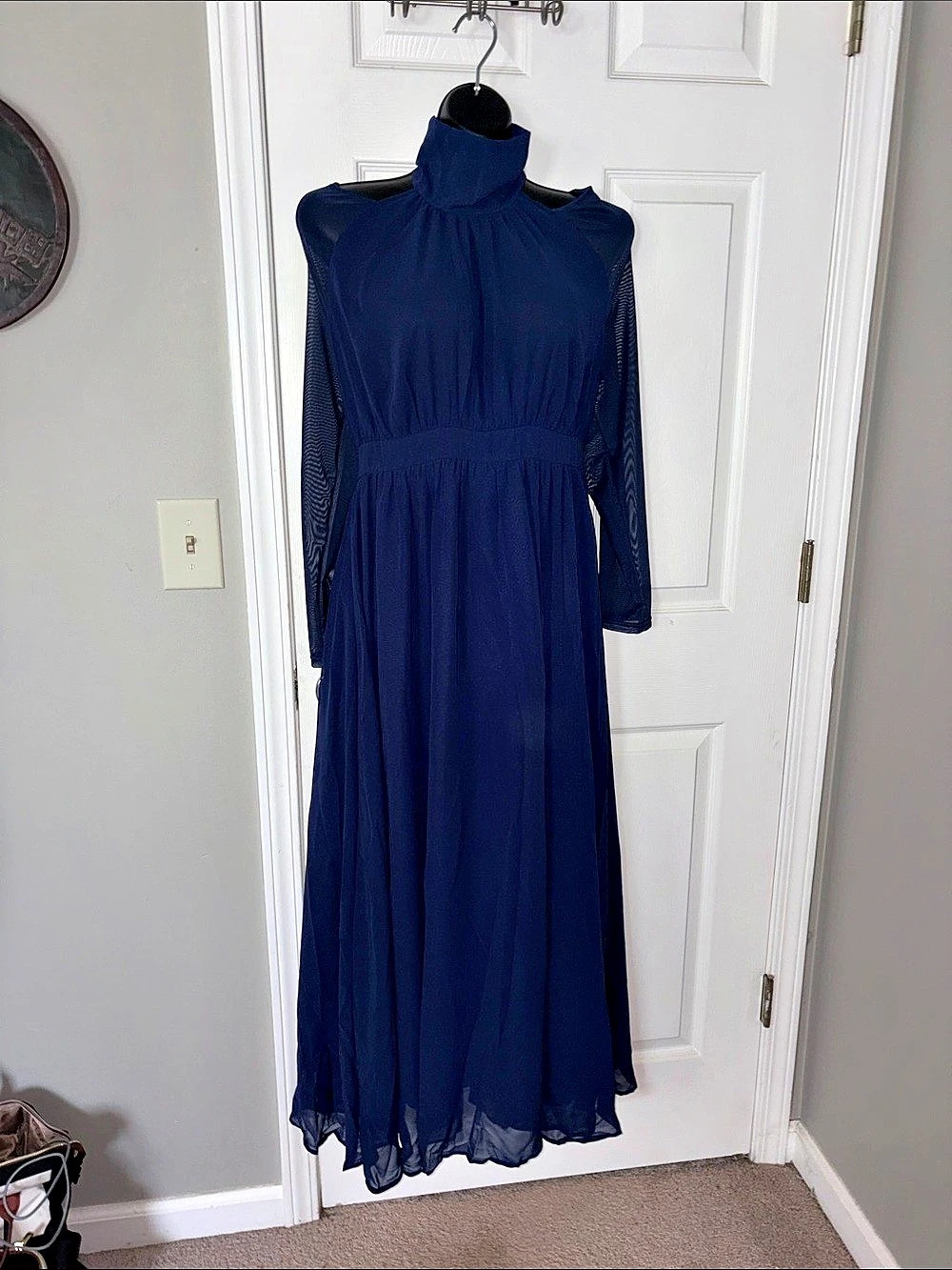 C/Meo Collective Blue Maxi Dress Size Medium Like New